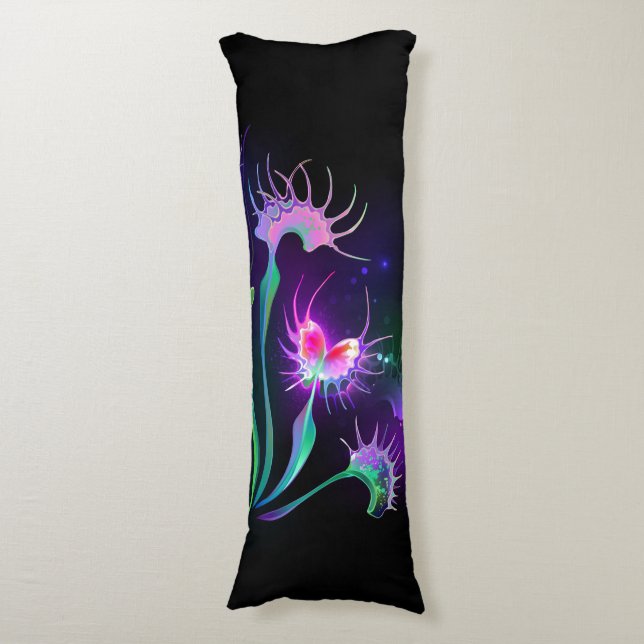 Glowing Venus Flytrap Body Pillow (Front Vertical)