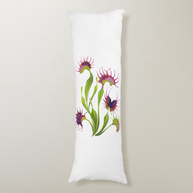 Glowing Venus Flytrap Body Pillow (Front Vertical)