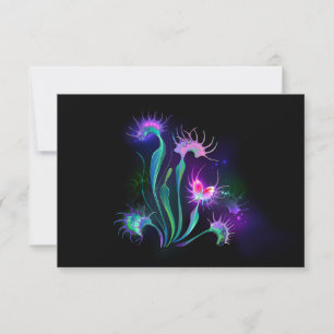 Glowing Venus Flytrap Card