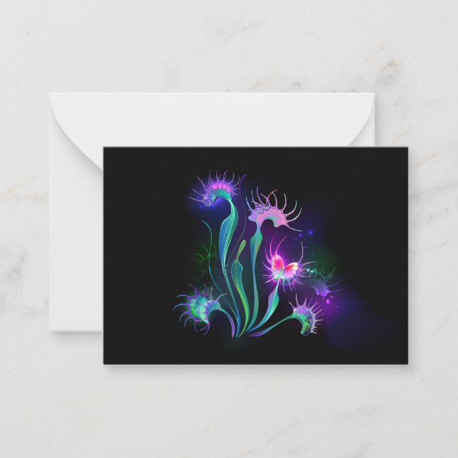 Glowing Venus Flytrap Card (Front)