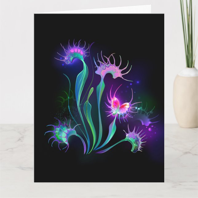 Glowing Venus Flytrap Card (Front)