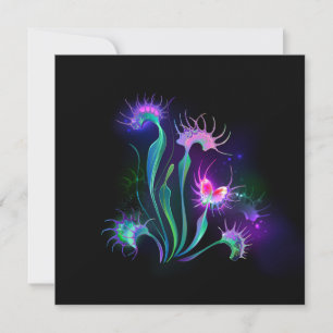 Glowing Venus Flytrap Holiday Card