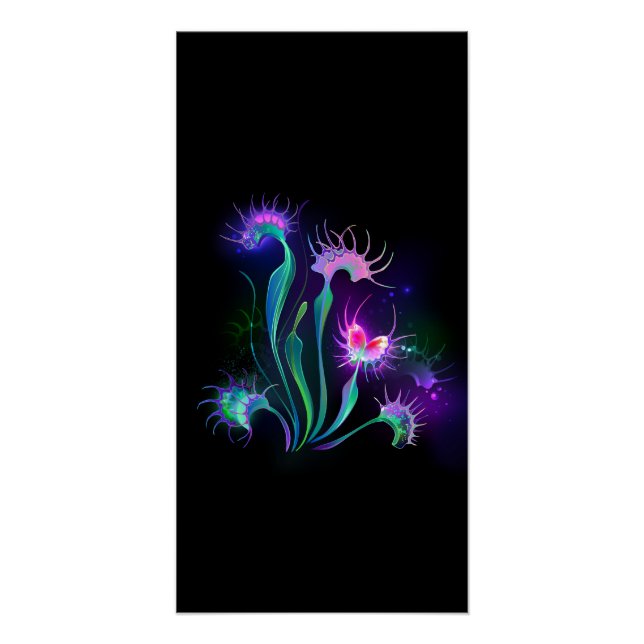 Glowing Venus Flytrap Poster (Front)