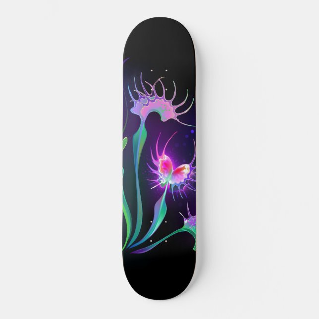 Glowing Venus Flytrap Skateboard (Front)