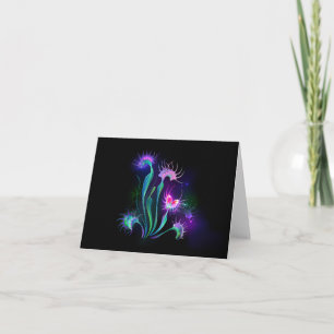 Glowing Venus Flytrap Thank You Card