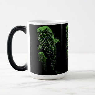 Glowing Whale Shark Particle Art Magic Mug