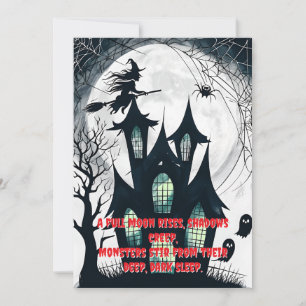 Glowing Windows Haunted House Invitation