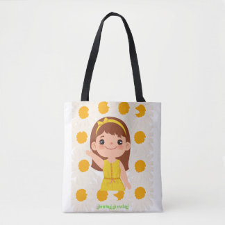 glowing with growing tote bag