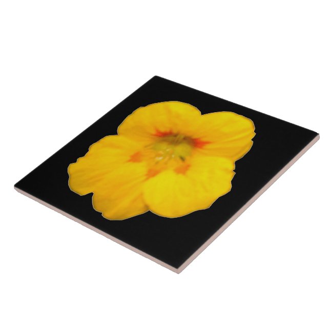 Glowing Yellow Nasturtium Tile (Side)