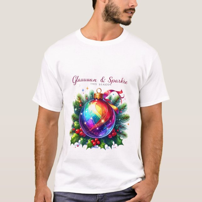 Gloww & Sparkle – Colorful Festive Trendy Shine Te T-Shirt (Front)