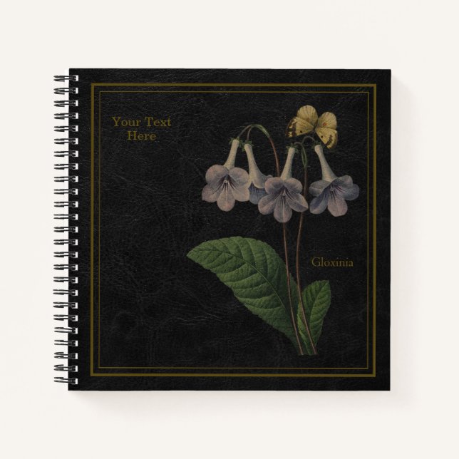 Gloxinia Black Notebook (Front)