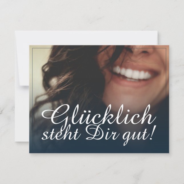Glücklich steht Dir gut! - Blau (Front)