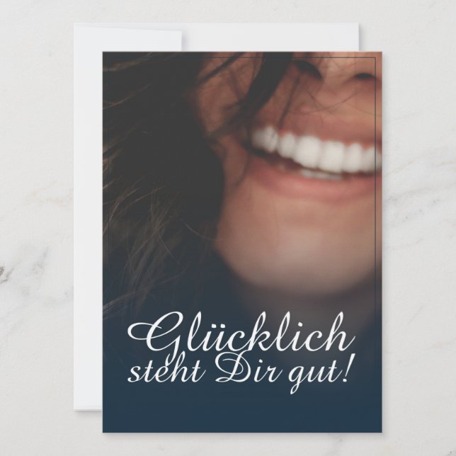 Glücklich steht Dir gut! - Blau (Front)