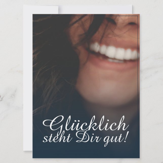 Glücklich steht Dir gut! - Blau (Front)
