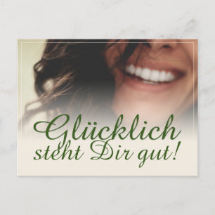 Glücklich steht Dir gut! Holiday Postcard