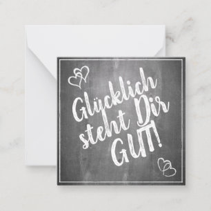 Glücklich steht Dir gut! - im Kreidetafelstil Card
