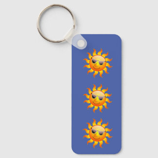 glückliche Sonne Schlüsselanhänger Keychain