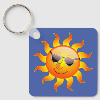 glückliche Sonne Schlüsselanhänger Keychain