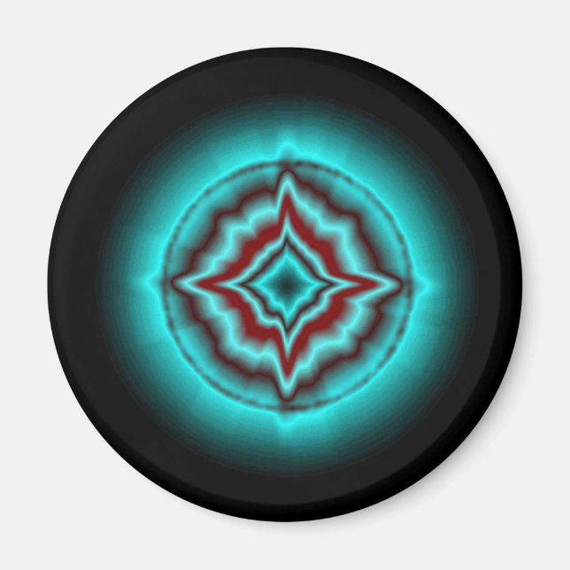 Glückssterne auf schwarz magnet (Front)