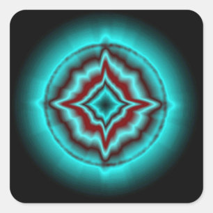 Glückssterne auf schwarz square sticker