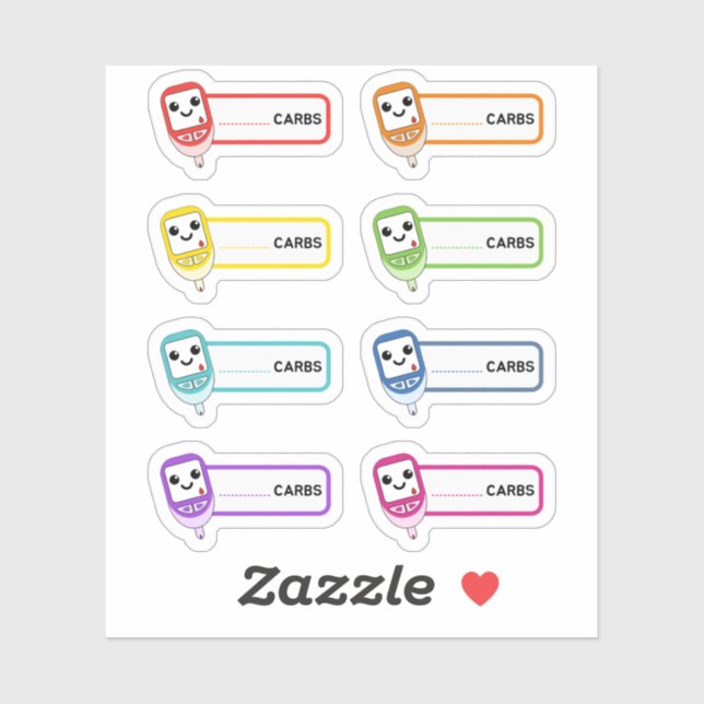 Glucometer Carb Tracker Étiquettes de rappel diabé (Feuille)
