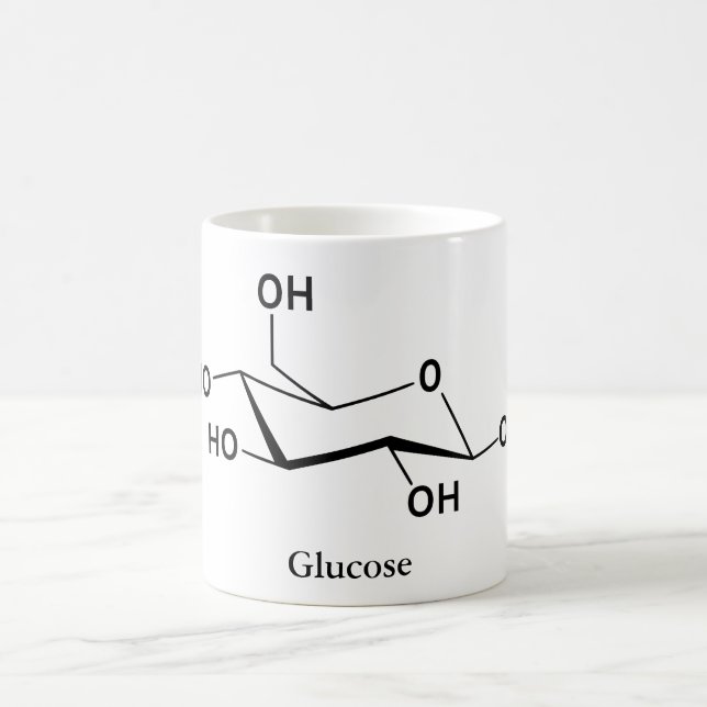 Glucose Sugar Molecule Chemistry Science Coffee Mug (Center)