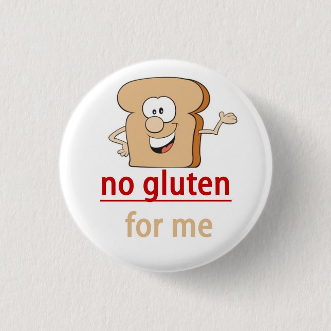 Gluten Allergy Alert 1 Inch Round Button (Front)