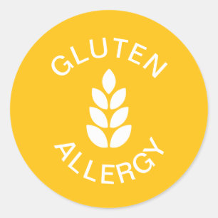 Gluten Allergy Alert Classic Round Sticker