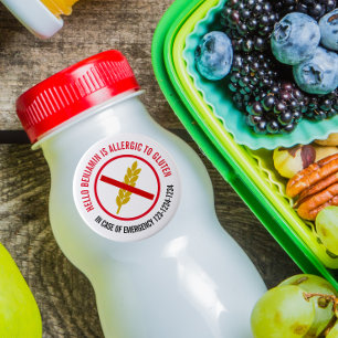 Gluten Allergy   Classic Round Sticker