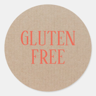 Gluten Free Allergy Safe Culinary Classic Round St Sticker