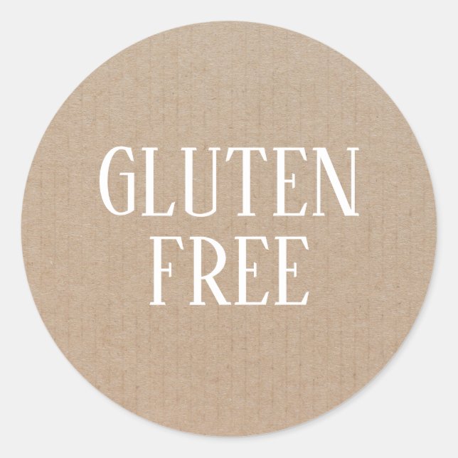 Gluten Free Allergy Safe Culinary Classic Round Sticker (Front)