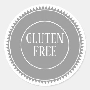 Gluten Free Allergy Safe Vintage Craft Classic Round Sticker