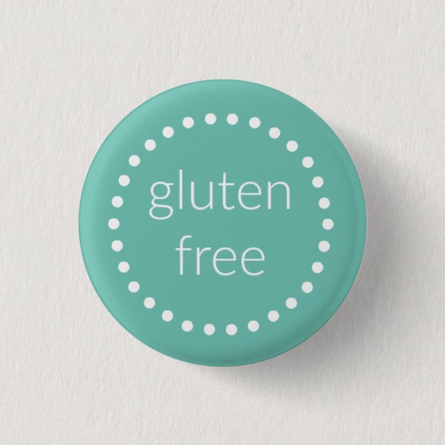 Gluten free badge 1 inch round button (Front)