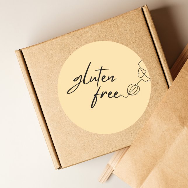Gluten Free Baking Classic Round Sticker (Creator Uploaded)