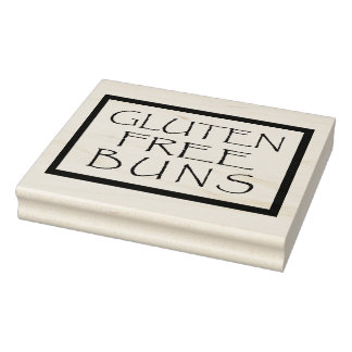 Gluten Free Buns Design Rubber Stamp