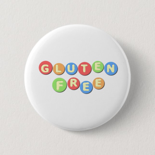 Gluten Free Celiac 2 Inch Round Button (Front)