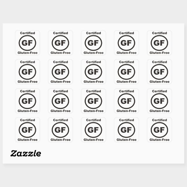 Gluten Free Certified Sticker (Sheet)
