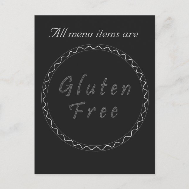 Gluten free chalkboard postcard (Front)