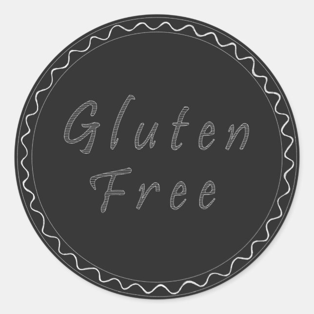 Gluten Free chalkboard sticker (Front)