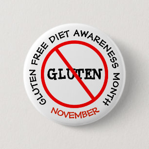 Gluten Free Diet Awareness Month 2 Inch Round Button