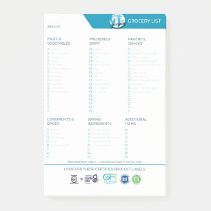 Gluten Free Food List   Grocery List Notepad