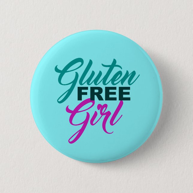 Gluten Free Girl 2 Inch Round Button (Front)