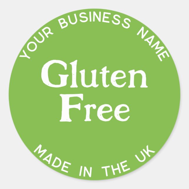 Gluten Free Gluten Allergy Packaging Label (Front)