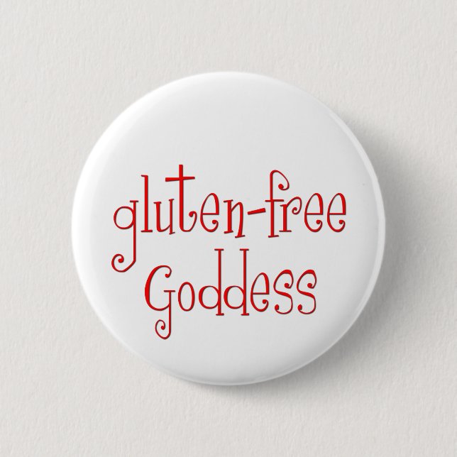 Gluten Free Goddess 2 Inch Round Button (Front)