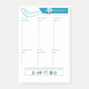 Gluten Free Grocery List Fillable Notepad