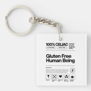 Gluten Free Human Being Keychain