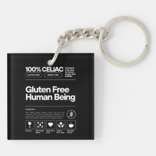 Gluten Free Human Being T-Shirt Keychain