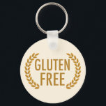 Gluten Free Keychain<br><div class="desc">This gluten free keychain features two stalks of wheat bordering the words Gluten Free. Perfect GF gift for someone with celiac disease or severe wheat allergy who want to bring awareness to food allergies.</div>