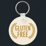 Gluten Free Keychain<br><div class="desc">This gluten free keychain features two stalks of wheat bordering the words Gluten Free. Perfect GF gift for someone with celiac disease or severe wheat allergy who want to bring awareness to food allergies.</div>