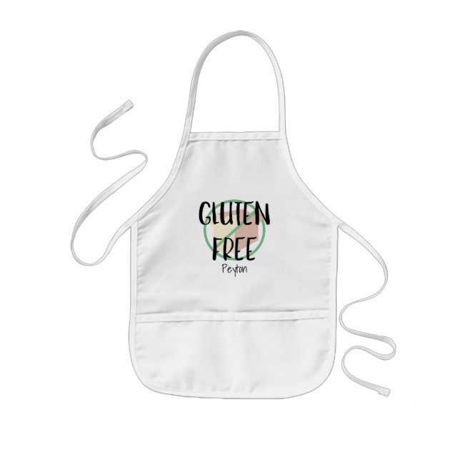 Gluten Free Kids Personalized No Gluten Symbol Kids Apron (Front)